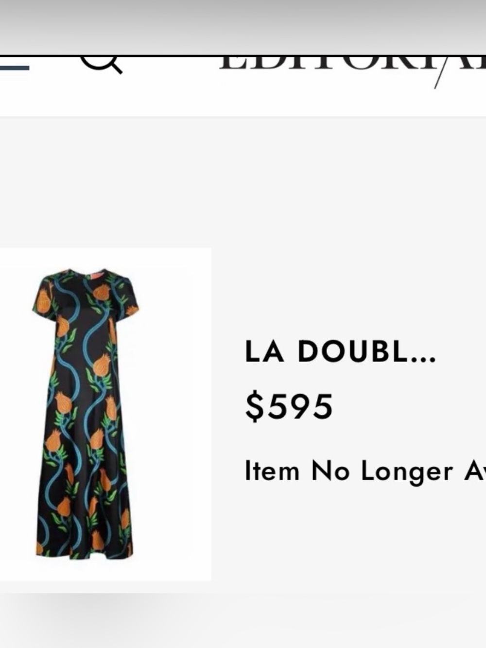 LA DoubleJ Black Maxi Skirt with Orange Floral and Blue Accents - Picture 5 of 5